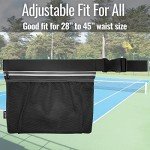 Nebudo Tennis Ball Band Holder Pickleball Tennis Balls Pickleballs Holding Accessory for Women Skirt Men Waist Hip Bags Accessories Pouch Sack Pickle Ball Bag Carrier Gear Band Travel Pocket 8-Balls