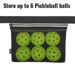 Nebudo Tennis Ball Band Holder Pickleball Tennis Balls Pickleballs Holding Accessory for Women Skirt Men Waist Hip Bags Accessories Pouch Sack Pickle Ball Bag Carrier Gear Band Travel Pocket 8-Balls