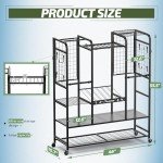 PLKOW Tennis Bag Organizer Tennis Racket Storage Rack, Extra Large Tennis Equipment Holder for Bags, Balls, Racquet & Accessories, Heavy-Duty Gear Organizer for Garage, Club, or School
