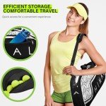 UNIHIMAL Tennis Bag for Men Women Holds 3 Rackets， Large Capacity Racquet Bags with Protective Pad, Removeable Shoulder Strap