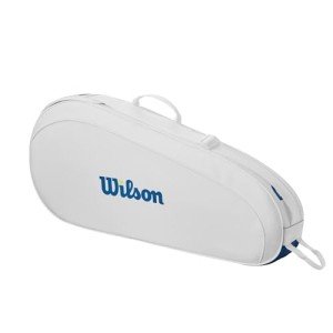WILSON US Open Team Tennis Racket Bag - Holds up to 3 Rackets, White/Blue