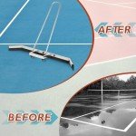 AIWFL Sport Tennis Court Squeegee Professional Squeegees Floor Water Remover Squeegee Broom(Stainless Steel, Silver)