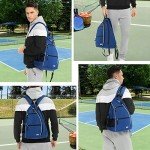 Sucipi Pickleball Bag Pickleball Backpack for Women Men Tennis Bag Tennis Backpack Reversible Pickleball Paddle bag Tennis Rackets Bags for Ladies Blue