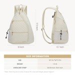 Sucipi Women's Reversible Quilted Crossbody Sling Bag - Pickleball Backpack with Fence Hook - Holds Paddles, Pickleballs & Accessories