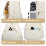 Sucipi Women's Reversible Quilted Crossbody Sling Bag - Pickleball Backpack with Fence Hook - Holds Paddles, Pickleballs & Accessories
