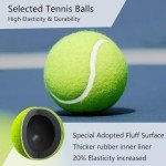 Tennis Practice Rebounder Tennis Trainer Set with String 3 Replacement Rebound Balls Solo Tennis Trainer Tennis Practice Training Tool Portable Tennis Practice Equipment with Mesh Bag for Beginner Pro