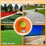 Tennis Practice Rebounder Tennis Trainer Set with String 3 Replacement Rebound Balls Solo Tennis Trainer Tennis Practice Training Tool Portable Tennis Practice Equipment with Mesh Bag for Beginner Pro