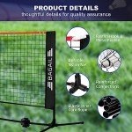 BAGAIL Badminton Net, Foldable Sports Net 10 FT/ 14 FT/ 17 FT Wide, Height Adjustable Net Set with Carry Bag for Tennis, Pickleball or Pool Volleyball - 10ft, Red