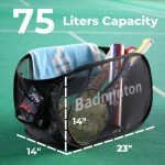 ChoiHeiy Badminton Bag, Tennis Bag, Tennis Racket Bag, Badminton Racket Bag, Lightweight, Unisex, Tennis Bag for Men, Women, 23" x 14" x *14", 75 Liters Capacity with Logo