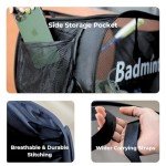 ChoiHeiy Badminton Bag, Tennis Bag, Tennis Racket Bag, Badminton Racket Bag, Lightweight, Unisex, Tennis Bag for Men, Women, 23" x 14" x *14", 75 Liters Capacity with Logo
