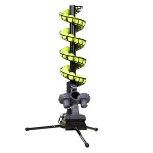 Furlihong 3807BH Tennis Ball Machine with Triangular Base, Adjustable Speeds, Oscillating Left&Right, Up&Down Swing Launch Port, for All Levels Training