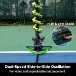 Furlihong 3807BH Tennis Ball Machine with Triangular Base, Adjustable Speeds, Oscillating Left&Right, Up&Down Swing Launch Port, for All Levels Training