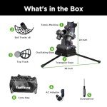 Furlihong 3807BH Tennis Ball Machine with Triangular Base, Adjustable Speeds, Oscillating Left&Right, Up&Down Swing Launch Port, for All Levels Training