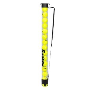 Franklin Sports Tennis + Padel Ball Hopper Tube - (15) Tennis Ball Picker Upper Tube - Hopper + Picker for Quick Pickup + Storage - Practice + Training Equipment - Balls Not Included