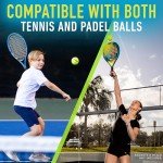 Franklin Sports Tennis + Padel Ball Hopper Tube - (15) Tennis Ball Picker Upper Tube - Hopper + Picker for Quick Pickup + Storage - Practice + Training Equipment - Balls Not Included