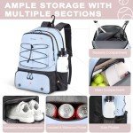 Arcoyard Tennis Bag, Large Tennis Bags For Women, Tennis Backpack with Ventilated Shoe Compartment and Insulated Pocket, Hold 2 Tennis Pickleball Rackets, Tennis Pickleball Balls and More, Blue