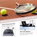 Arcoyard Tennis Bag, Large Tennis Bags For Women, Tennis Backpack with Ventilated Shoe Compartment and Insulated Pocket, Hold 2 Tennis Pickleball Rackets, Tennis Pickleball Balls and More, Blue