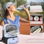 Arcoyard Tennis Bag, Large Tennis Bags For Women, Tennis Backpack with Ventilated Shoe Compartment and Insulated Pocket, Hold 2 Tennis Pickleball Rackets, Tennis Pickleball Balls and More, Blue