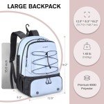 Arcoyard Tennis Bag, Large Tennis Bags For Women, Tennis Backpack with Ventilated Shoe Compartment and Insulated Pocket, Hold 2 Tennis Pickleball Rackets, Tennis Pickleball Balls and More, Blue