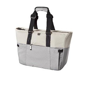 WILSON Lifestyle Tote Tennis Racket Bag - Grey/Blue, Holds up to 2 Rackets