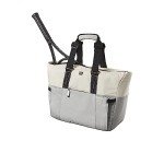 WILSON Lifestyle Tote Tennis Racket Bag - Grey/Blue, Holds up to 2 Rackets