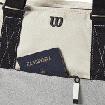 WILSON Lifestyle Tote Tennis Racket Bag - Grey/Blue, Holds up to 2 Rackets
