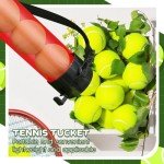 Lenwen 2 Pcs Tennis Ball Pick up Tube with Shoulder Strap Lightweight Collector Holder 15 Tennis Ball Picker Grabber Retriever Tube Carrier(Rose Red)
