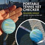 Scoring Right Tennis Net Height Mini Measuring Tape and Keyring, Portable 59 Inch Flexible Measuring Tape for Measuring Tennis Net Height, Blue