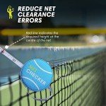 Scoring Right Tennis Net Height Mini Measuring Tape and Keyring, Portable 59 Inch Flexible Measuring Tape for Measuring Tennis Net Height, Blue
