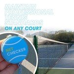 Scoring Right Tennis Net Height Mini Measuring Tape and Keyring, Portable 59 Inch Flexible Measuring Tape for Measuring Tennis Net Height, Blue