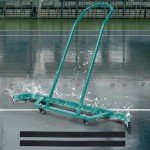 AIWFL Aluminium Alloy Sport Tennis Court Squeegee with Wheels, Tennis Court Rain Shuttle with Additional 2 EVA Foam Blade, Professional Squeegees Floor Water Remover Squeegee Broom, Green
