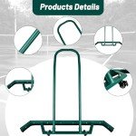 AIWFL Aluminium Alloy Sport Tennis Court Squeegee with Wheels, Tennis Court Rain Shuttle with Additional 2 EVA Foam Blade, Professional Squeegees Floor Water Remover Squeegee Broom, Green
