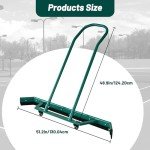 AIWFL Aluminium Alloy Sport Tennis Court Squeegee with Wheels, Tennis Court Rain Shuttle with Additional 2 EVA Foam Blade, Professional Squeegees Floor Water Remover Squeegee Broom, Green
