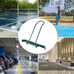 AIWFL Aluminium Alloy Sport Tennis Court Squeegee with Wheels, Tennis Court Rain Shuttle with Additional 2 EVA Foam Blade, Professional Squeegees Floor Water Remover Squeegee Broom, Green
