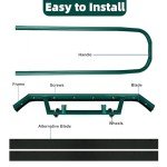 AIWFL Aluminium Alloy Sport Tennis Court Squeegee with Wheels, Tennis Court Rain Shuttle with Additional 2 EVA Foam Blade, Professional Squeegees Floor Water Remover Squeegee Broom, Green