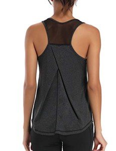Women's Mesh Training Tank Top for Yoga - Black