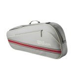 WILSON 2025 Team Tennis Racket Bag - Oats/Red, Holds up to 3 Rackets