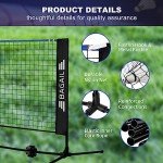 BAGAIL Badminton Net, Foldable Sports Net 10 FT/ 14 FT/ 17 FT Wide, Height Adjustable Net Set with Carry Bag for Tennis, Pickleball or Pool Volleyball - 10ft, Blue