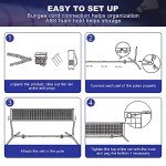 BAGAIL Badminton Net, Foldable Sports Net 10 FT/ 14 FT/ 17 FT Wide, Height Adjustable Net Set with Carry Bag for Tennis, Pickleball or Pool Volleyball - 10ft, Blue
