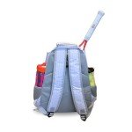 Tennis Backpack for Women Grey – Lightweight Tennis Racket Bag Includes Hook and Stores 2 Rackets, Balls, and Sports Gear – Backpack Only