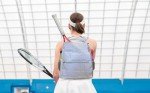 Tennis Backpack for Women Grey – Lightweight Tennis Racket Bag Includes Hook and Stores 2 Rackets, Balls, and Sports Gear – Backpack Only
