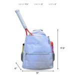 Tennis Backpack for Women Grey – Lightweight Tennis Racket Bag Includes Hook and Stores 2 Rackets, Balls, and Sports Gear – Backpack Only
