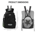 WOLT Tennis Bag - Large Tennis Racket Backpack for Men & Women - Ventilated Shoe Compartment - Holds 2 Rackets