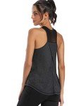 Women's Mesh Training Tank Top for Yoga - Black