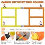 TRINKA Pickleball Court Marking Kit, Temporary Pickleball Court Lines Markers with 2 Tape, Official Size Pickleball Lines Portable Marking Set for Outdoor Indoor Gym Pickleball Tennis (Orange-Yellow)