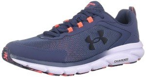 Under Armour Charged Assert 9 Sneakers for Men - Mesh Upper with Leather Overlays, Eva Sockliner, and Rubber Outsole Downpour Gray/Downpour Gray/Black 11 D - Medium