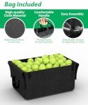 Ardier Foldable Tennis Ball Hopper Cart with Wheels, Portable Pickleball Holder Caddy Holds 175 Tennis Balls or 140 Pickleballs, Lightweight Baseball Basket Collector for Court Training & Coaching,B