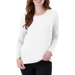 Hanes womens Sport Cool Dri Performance Long Sleeve T-shirt Shirt, White, Medium US