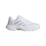 adidas Women's Courtjam Control 3 Tennis Sneaker, White/Silver Metallic/Grey, 7.5