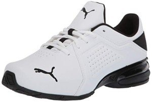 PUMA Men's Pacer 23 Street Viz Runner Wide Sneaker, Black/White, 11 Wide US